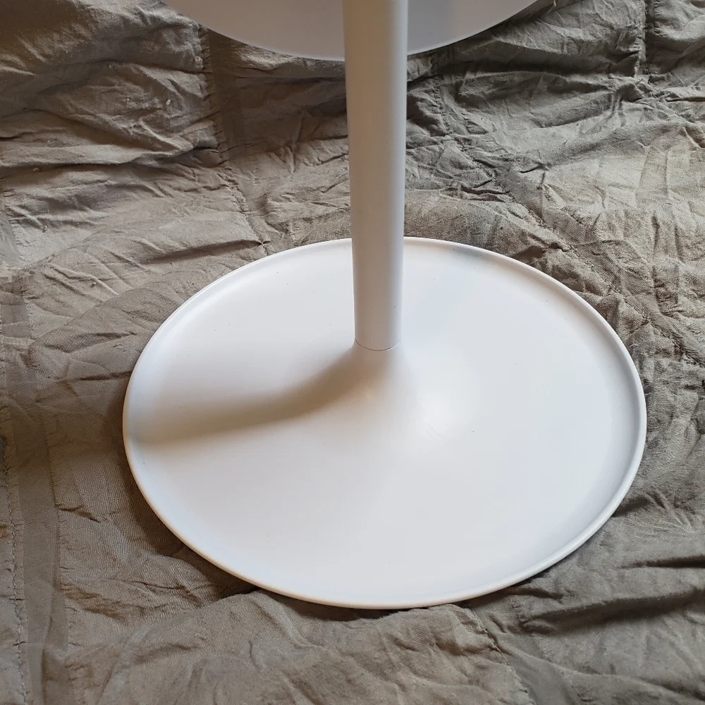 Circular White 120° LED Vanity Mirror Collapsible Untested